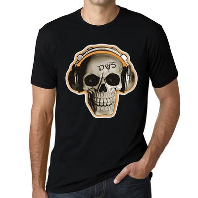 Camiseta masculina gráfica - Headphones Music Skull - Camiseta masculina DWS