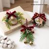 Christmas Wreath with Pine Cones & Bells for Door, Wall, or Window Decoration