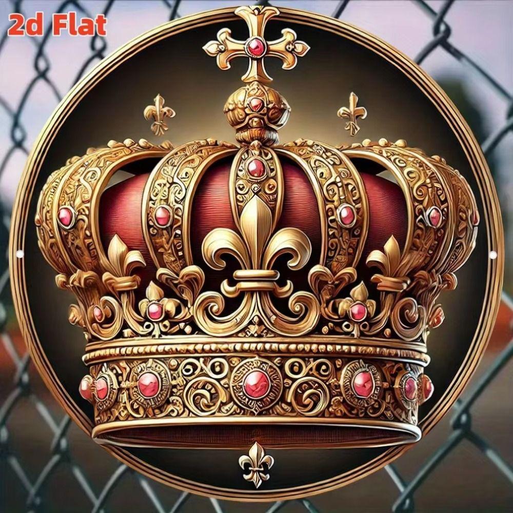 Tin Art Painting Metal Wall Decor 20x20cm Handmade Craft Home Decorative Plate