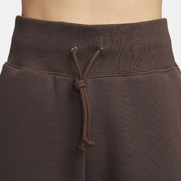 Nike Solid Color Logo Straight Leg Fleece Knit Sports Pants Women bottoms Brown DQ5616-237