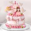 Prinzessin Cake Topper Schloss Kuchen Dekoration Lieblich Rosa Prinzessin Stern Schloss Ball Kuchen Topper Rosa Schloss Kuchen Dekoration mit B