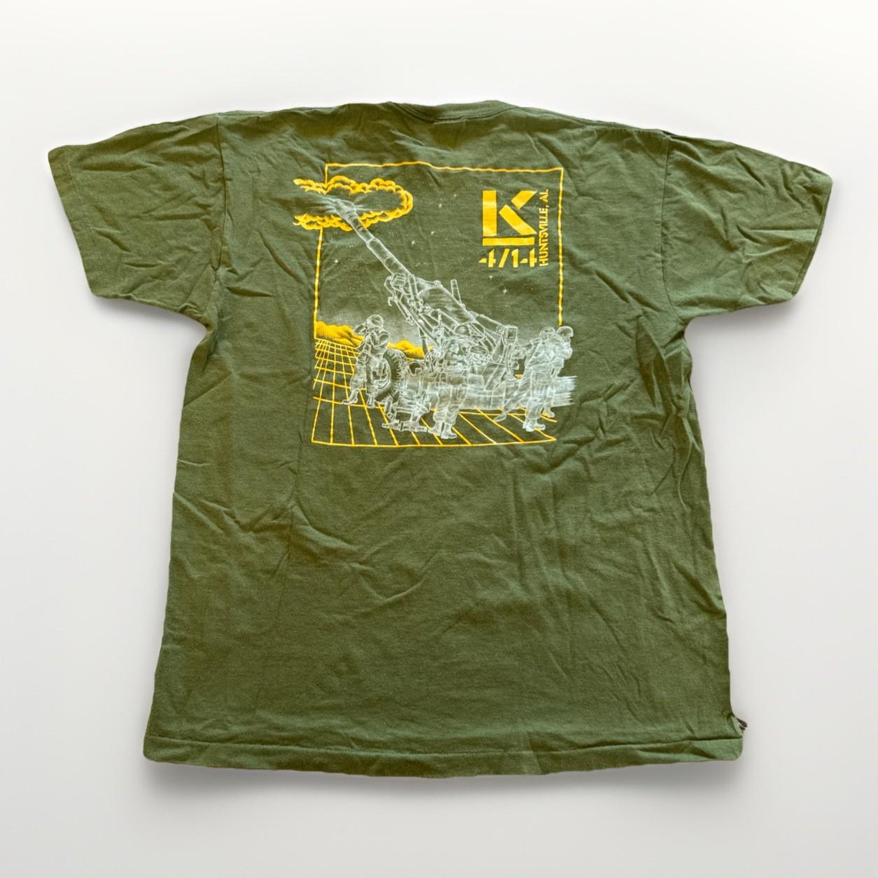 Vintage Military Shirt Mens M Army 14th Infantry K 4/14 Huntsville Alabama L
