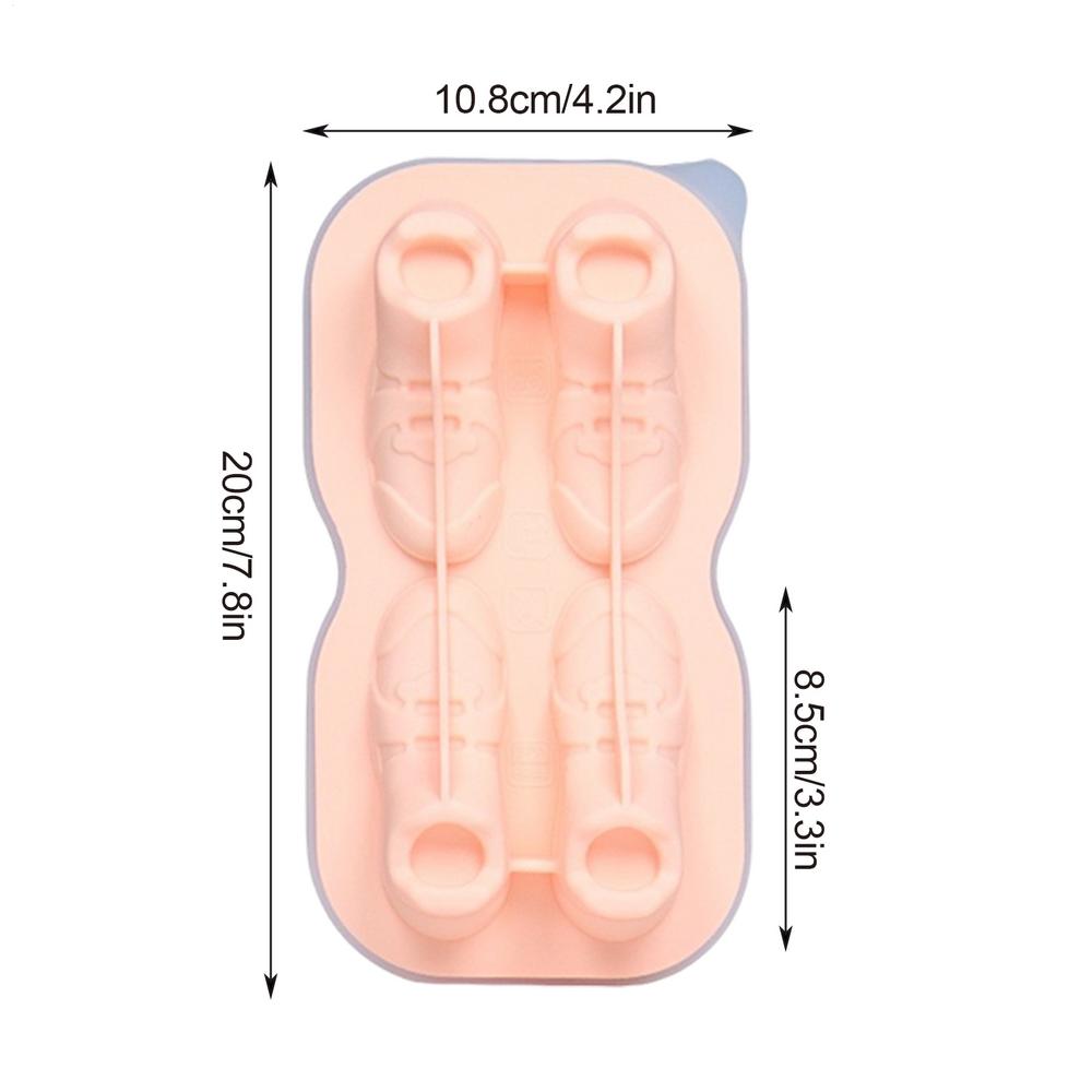 

Силіконова форма для кубиків льоду Форми для льоду для коктейлів Аксесуари для бармена Форма черевика Легке виймання Зберігання в морозильній камері Кухонні гаджети Для рожевий