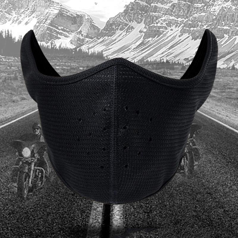 Winter Ski Face Mask Windproof Biking Face Cover Cold Weather Breathable Fleece Half Mask For Cycling and Commuting