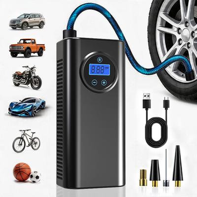 Pompe à Air Électrique Portative pour Voiture Vélo Électrique Affichage Numérique Portable 12V Pneu