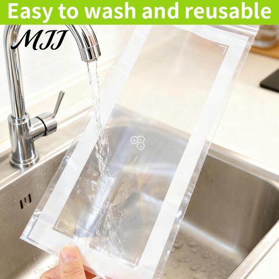 Washable Snack Bags Reusable Fresh-keeping Bags, Extra Long Sealable Food Storage Double BPA Free Containers Layer Leakproof Seal Plastic for
