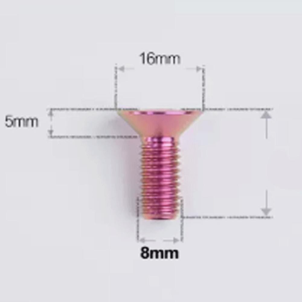 1 PC M8 P1.25mm 20 25 30 35 40 45 50 60mm GR5 Titanium Alloy Countersunk Screw Bolt Flat T40 Torx Head For Motorcycle Bike