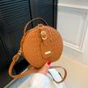 Borsa rotonda da torta da donna senso del design texture effetto coccodrillo borsa a mano alla moda borsa a tracolla a tracolla casual autunno nuovo
