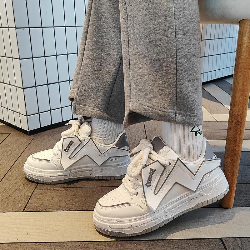 Erkek Ayakkabıları Harajuku Tarzı Kalın Taban Ekmek Ayakkabılar Günlük Moda Ayakkabılar Yükseltilmiş Baba Ayakkabıları Spor Kaykay Ayakkabısı