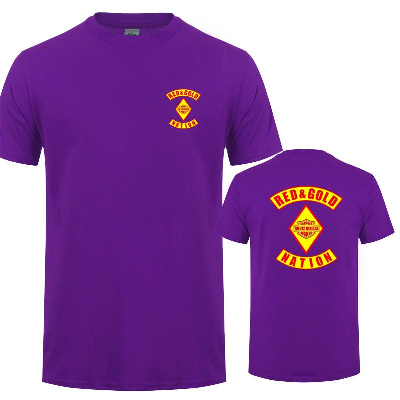 Red And Gold Nation Bandidos T Shirt Unisex Summer Short Sleeve Cool Streetwear Tops Cotton Oversized Tshirt Dz188