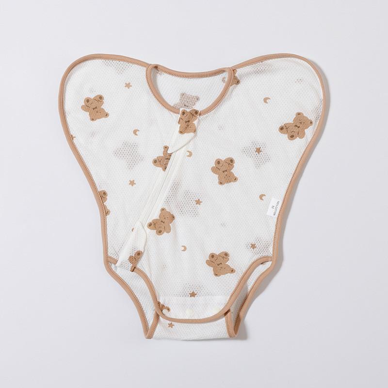 Baby Breathable Cotton Sleep Sack For Newborns With Moisture Wicking For Summer Comfort Bear,S