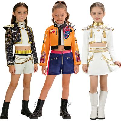 Bērnu Meiteņu Kpop Rumi Zoey Mira Cosplay Tērps Halloween Karnevāls Mednieki Skatuves Tērps Parūka Uzvalks Ballīte Lomu Spēles Tērpi