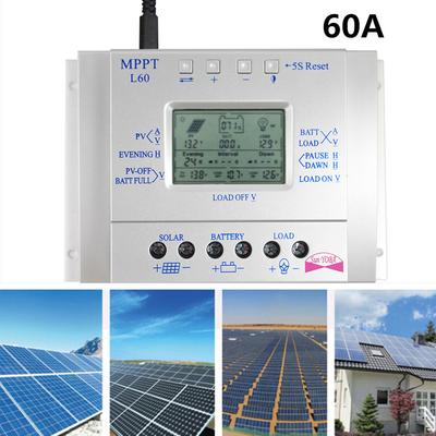Contrôleur de charge solaire MPPT 12V 24V 60A Affichage LCD Régulateur Solaire