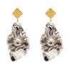 Exaggerated Contrasting Color Metallic Irregular Geometric Earrings, Elegant and High-end Earrings for Women