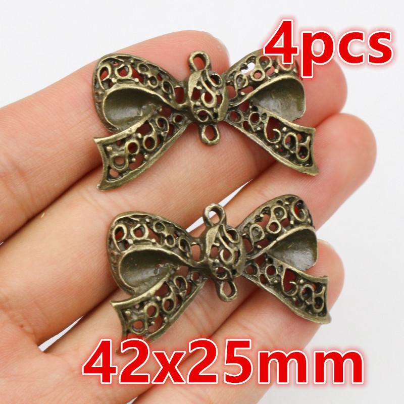 2-5pcs Cat Starfish Wing Elephant Bow Big Charms Pedant Alloy Metal DIY Jewelry Making Accessories For Keychains Necklace