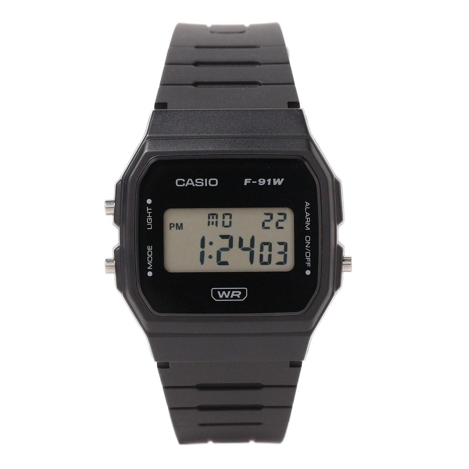 Beams Boy wristwatch CASIO F-91WB-1AJF ladies BLACK -
