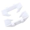 2 Pcs Tennis Racket Wall Mount Secure Non Slip Prevent Scratches Sports Court Fence Hook White