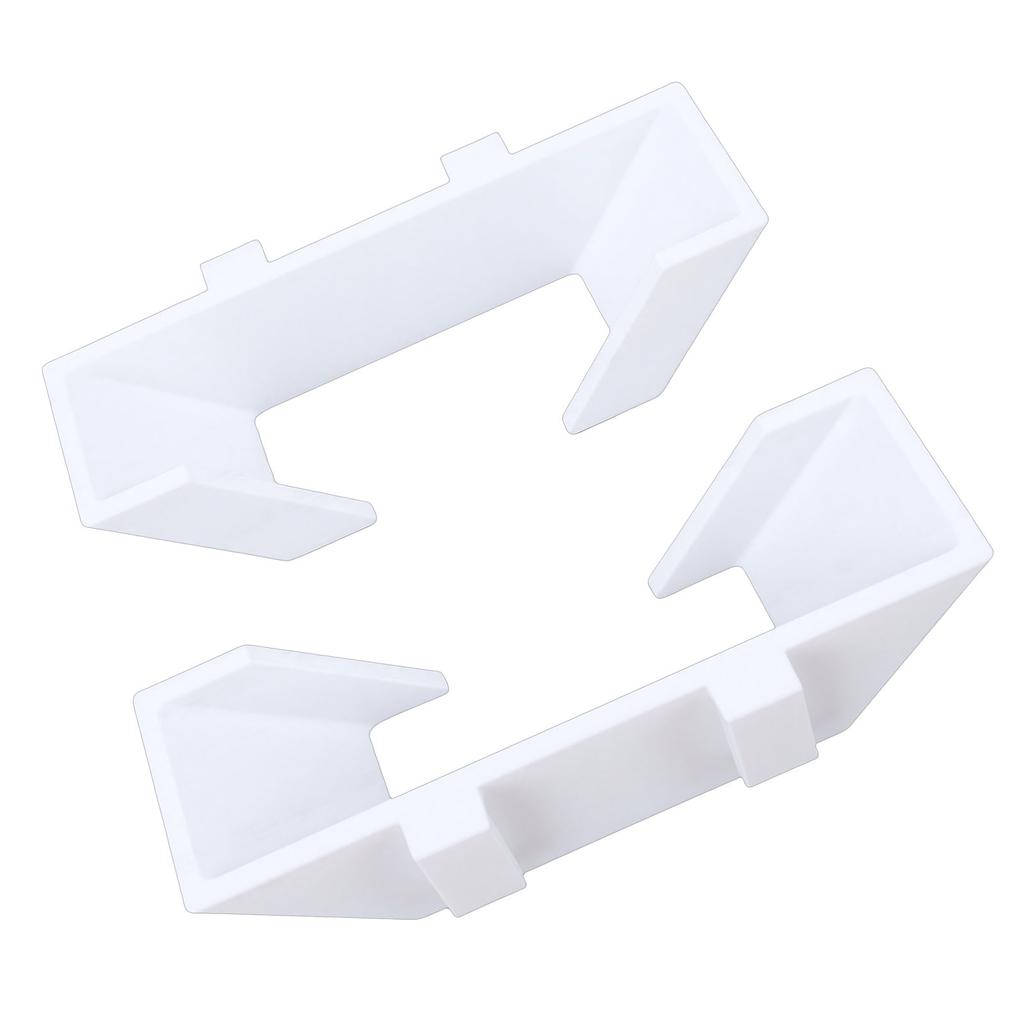 2 Pcs Tennis Racket Wall Mount Secure Non Slip Prevent Scratches Sports Court Fence Hook White