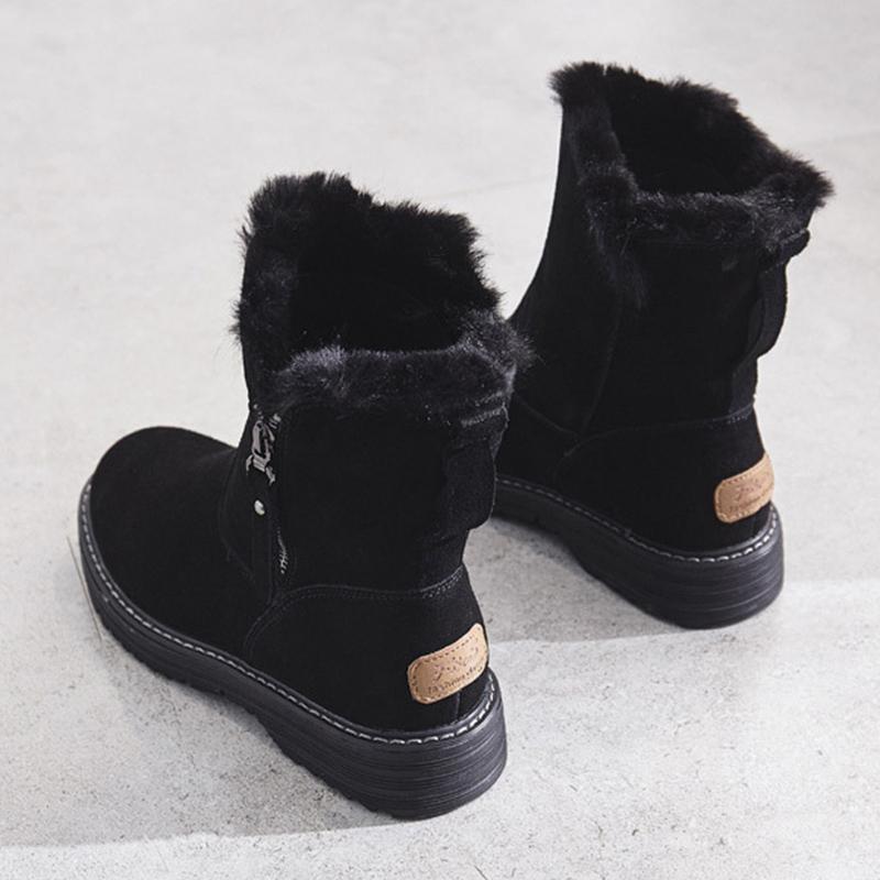 2025 Χειμερινές Μπότες Γυναικείες Παπούτσια από Γνήσιο Δέρμα Χοντρή Σόλα Ζεστές Γυναικείες Μπότες Χιονιού Κρύος Χειμώνας Γυναικείες Μποτάκια Αστραγάλου