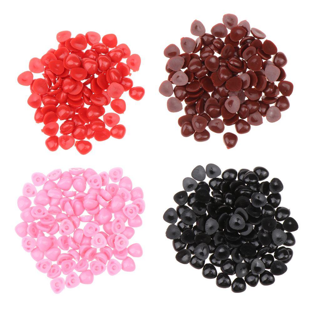 100pcs Dolls Toys For Bear Buttons Crafts Triangle Noses Toy DIY Safety Nose Accessories