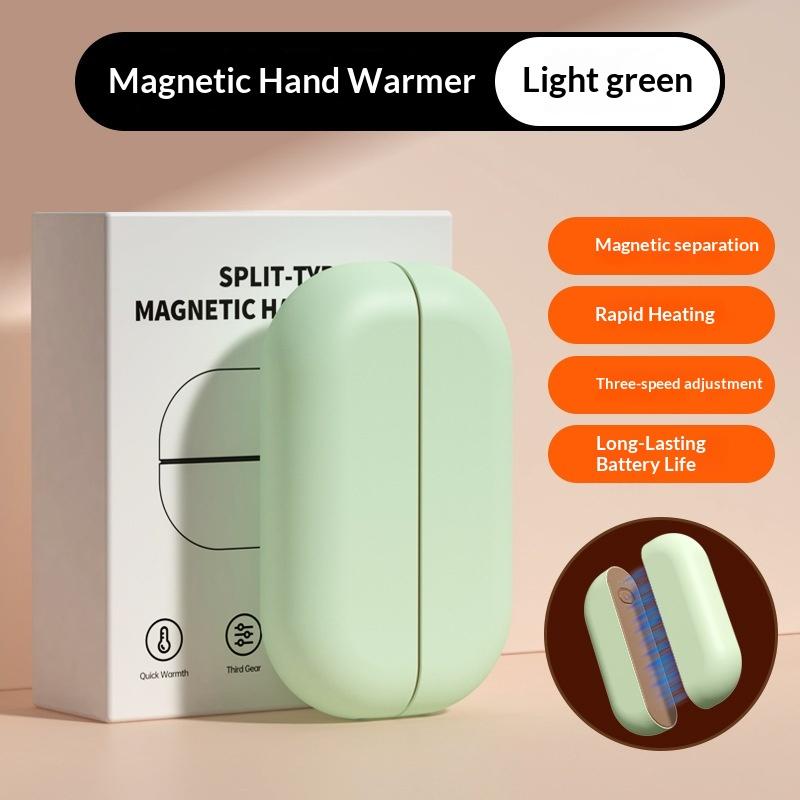 

2-In-1 Magnetic Rechargeable Hand Warmers Electric Portable Handwarmers Long Lasting Safe Heating Warmer Pocket Heater