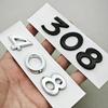 OQUP8 Older 3D ABS Chrome Black Logo 308 408 508 Emblem Letters Sticker Car Rear Trunk Badge For Peugeot 308 SW 408 508 Accessories