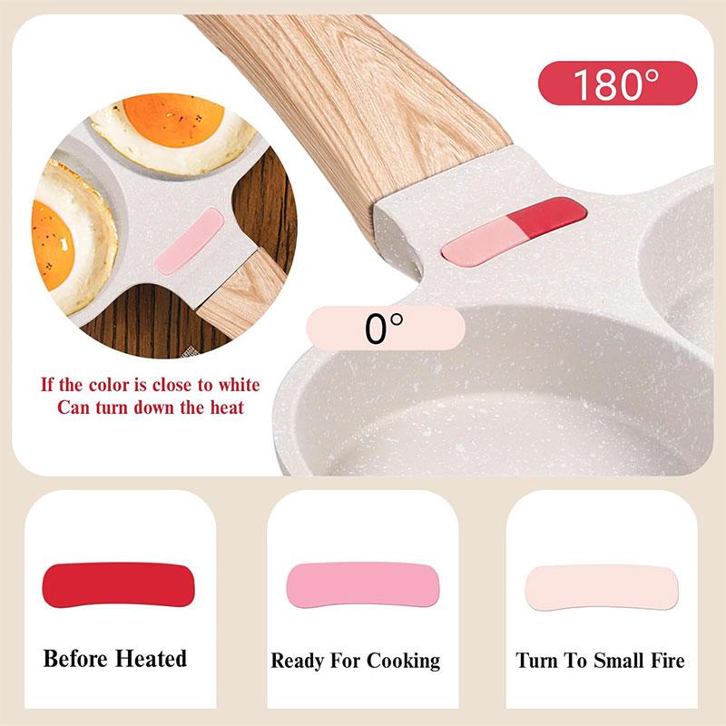 3/4 Cups Egg Frying Pan with Lid Nonstick Omelet Pancake Pan Fried Egg Pans Breakfast Grill Skillet Hamburger Steak Cooker Pan