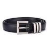 Retro Women's Leather Belt with Matte Silver Alloy Pin Buckle