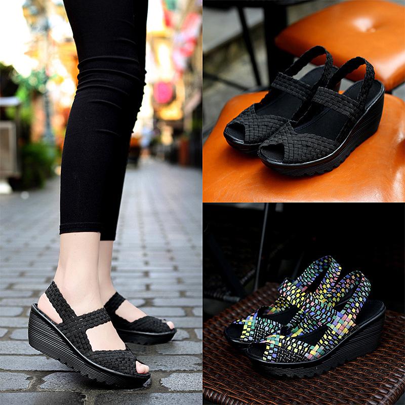 Women's Handwoven Slip-On Sneakers Breathable Summer Casual Shoes Woven Fabric Upper EVA Sole Low-Top White Ladies Comfortable Sneakers