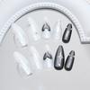 Black cat's eye three-dimensional European and American liquid metal niche dark European and American ins wind removable nail art pieces 24 pieces