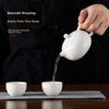 Yihu Tea Mutton Fat Jade Porcelain Xishi Teapot Ceramic Brewing Teapot Home Small Tea Set High-End Handmade Kung Fu Tea Set