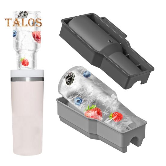 Silikonowa forma do kostek lodu do kubka 20-40 oz, konstrukcja pustego cylindra, forma do lodu z pokrywką, bez BPA, wielokrotnego użytku, do robienia kostek lodu do kubka H2.0