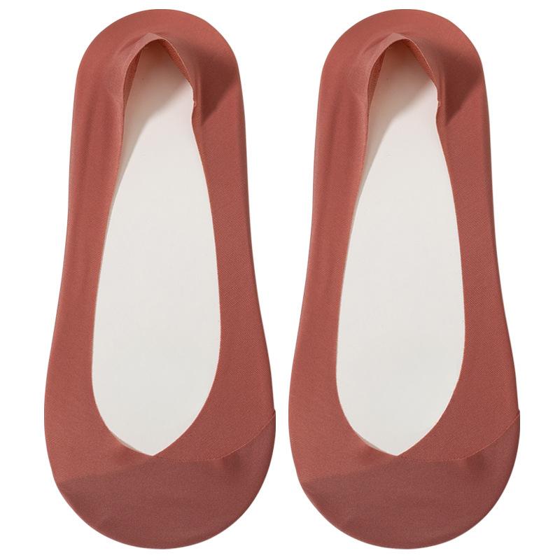 Women's Summer Thin Breathable Shallow Mouth Invisible Ice Silk Boat Socks