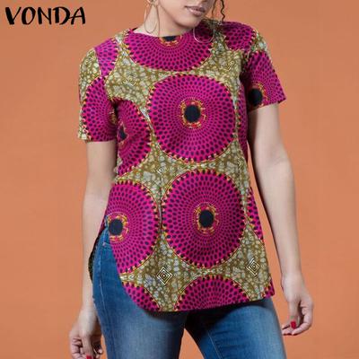 Summer Women Short Sleeve Print Casual Loose T-shirts Tops