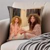 Hot Charismatic Celebrity KKalogeras Sisters Cushion Cover Pillowcase Antidustmite Invisible Zipper Short Plush Sofa Cushion