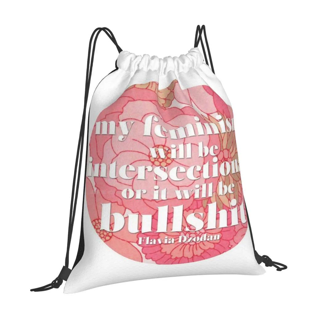 Intersectional Feminism Backpack For Student School Laptop Travel Bag Intersectional Feminism Feminist Slogan 60s Flavia Dzodan