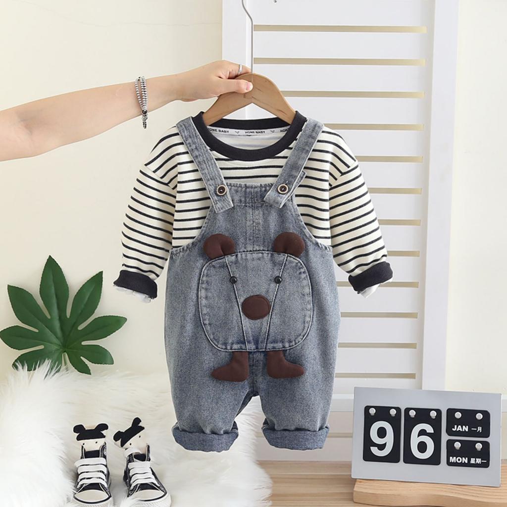 Kids Casual Long-Sleeve Set, Comfortable Daily Wear Outfits