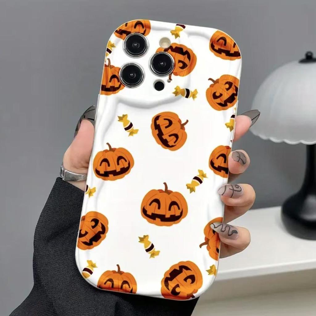 Halloween Pumpkin Candy Phone Case for iPhone 17 Pro Max/16/15/14/13 Pro