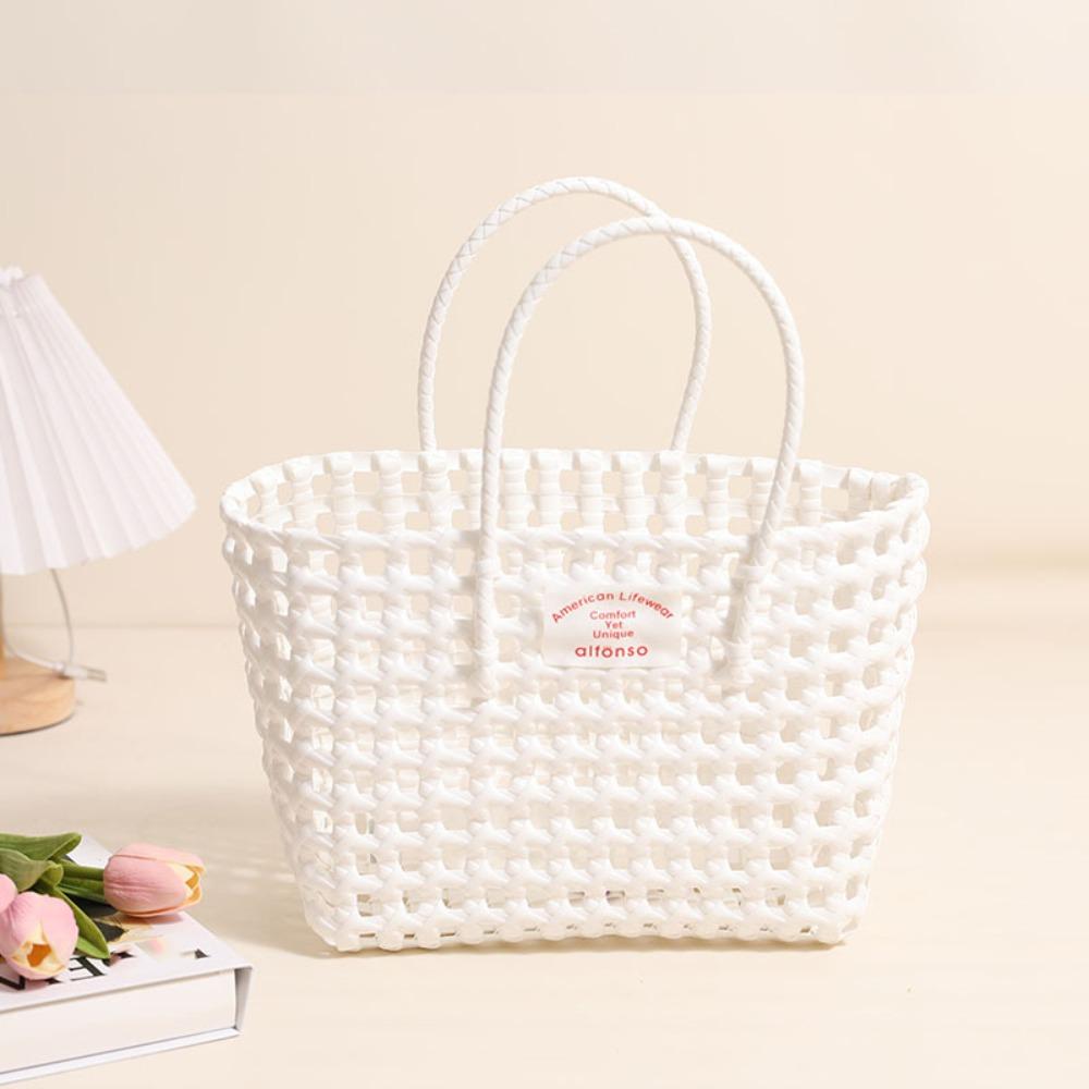 Bohemian Style Beach Tote Bag Vacation Style PVC Handbag Cute Vegetable Basket Bag Streetwear