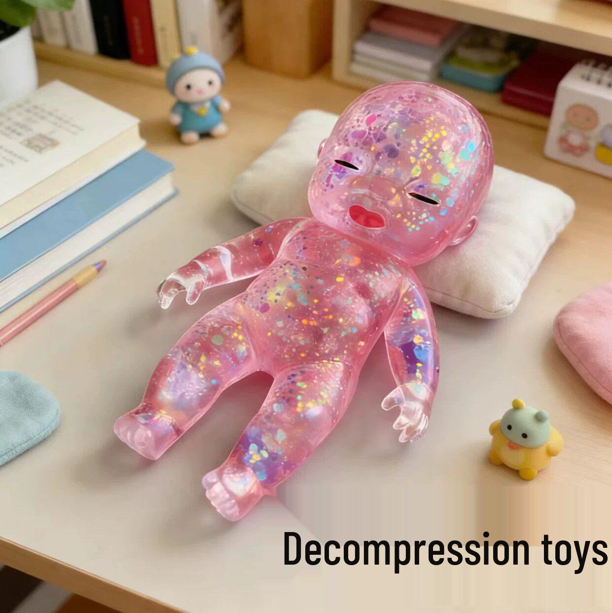 Colorful Natasha Stress Relief Squeeze Doll - Slow Rebound Rubber Toy