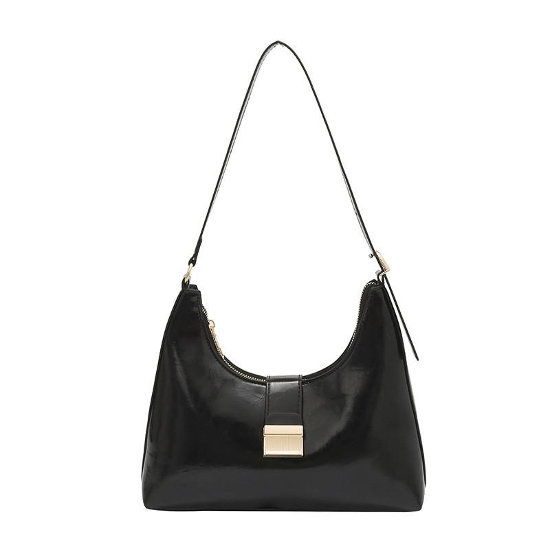 Vintage French Underarm Bag Pu Leather Crossbody For Daily Work And Casual Wear