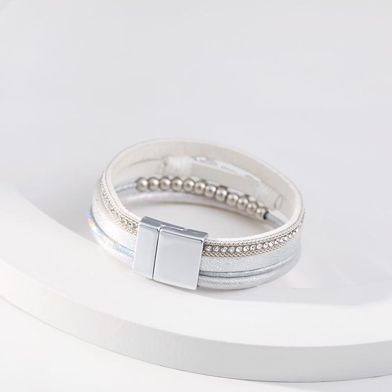 Multi Layer Leather Bracelet for Women Heart Accessories  Stylish Ladies Hand Jewelry Gift