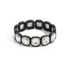 Punk Luxury Irregular Geometry Acrylic Rhinestone Bangles Rings for Women Unique Creative Elastic Bracelet Fashion Jewelry