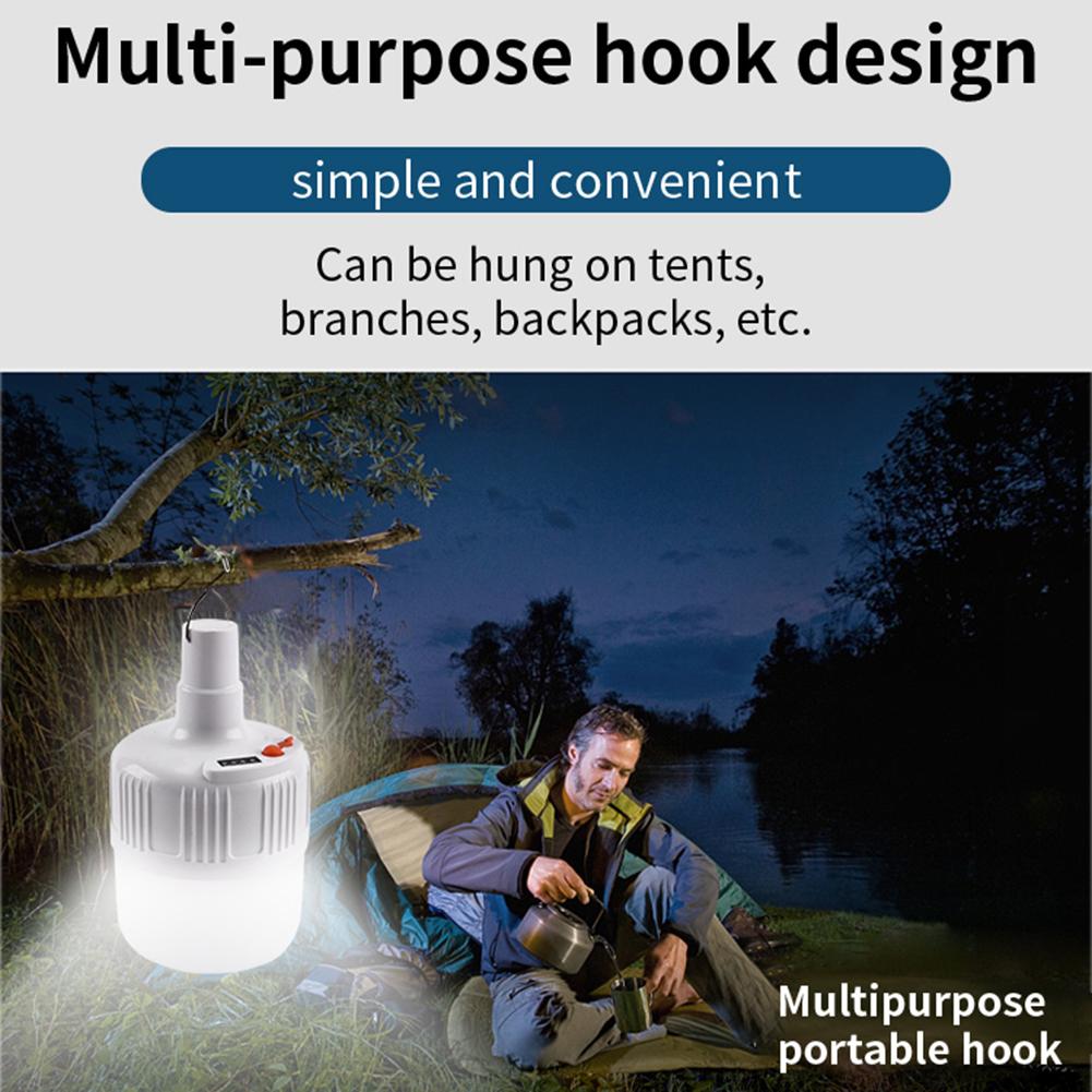 Portable Led Bulb Light IP65 Waterproof Portable Solar Lamp Bulb Solar Panel Outdoor Emergency Light for Camp Tent Night Fishing
