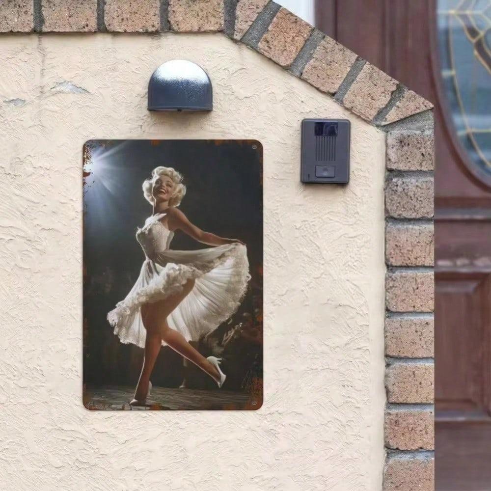 Vintage Metal Dancing Figure Wall Art 8x12 Inch Retro Iron Sign Home Decor For Living Room Bedroom Durable Sculpture