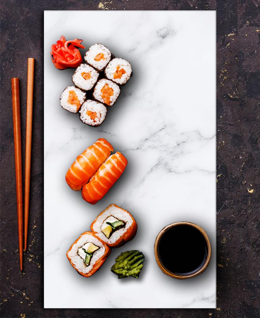 SZKLANA DESKA DO KROJENIA 30x52 Marmur