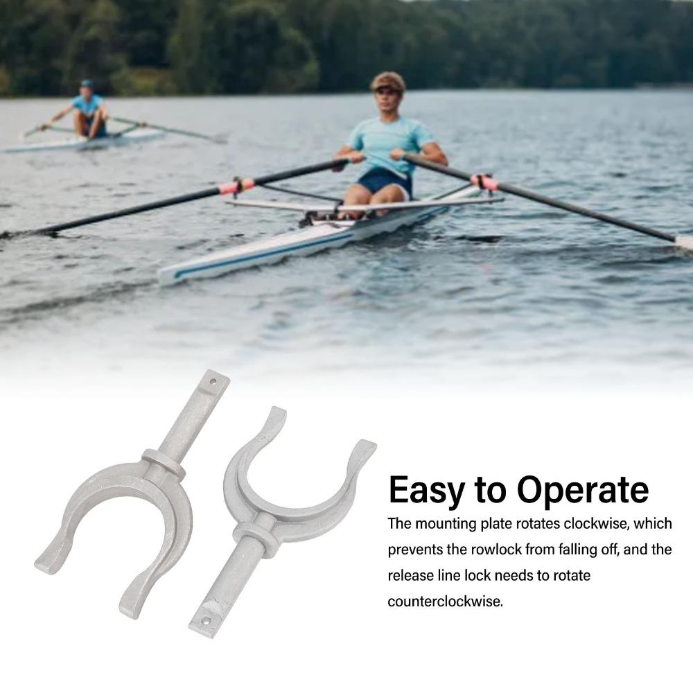 2Pcs Aluminum Side Mount Oarlock Oar Lock Boat Rowlock Portable Socket Bracket  Canoe