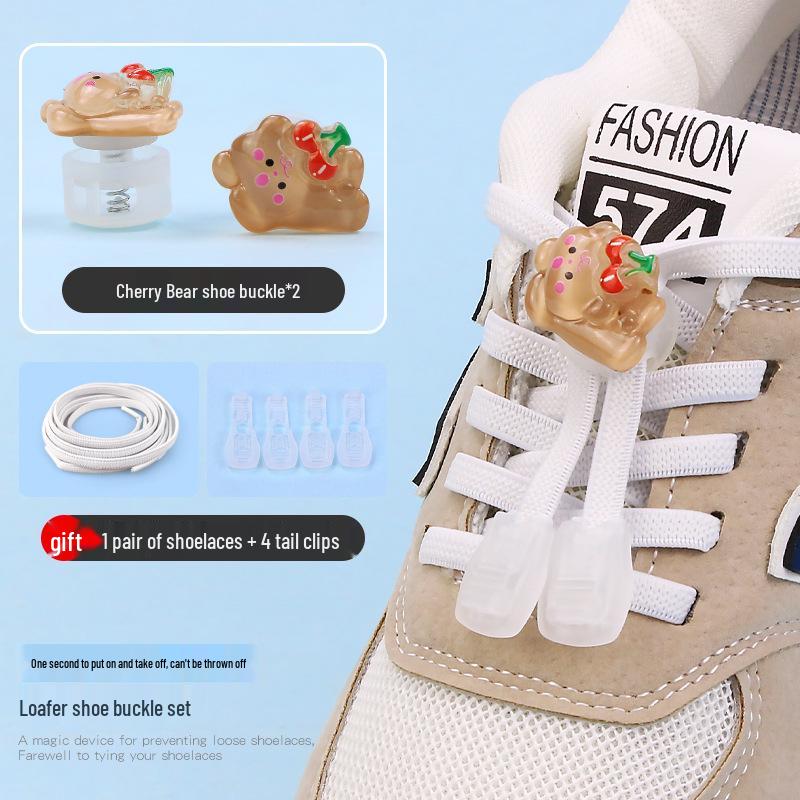 Cartoon No-Tie Shoelace Buckle Fastener for Kids