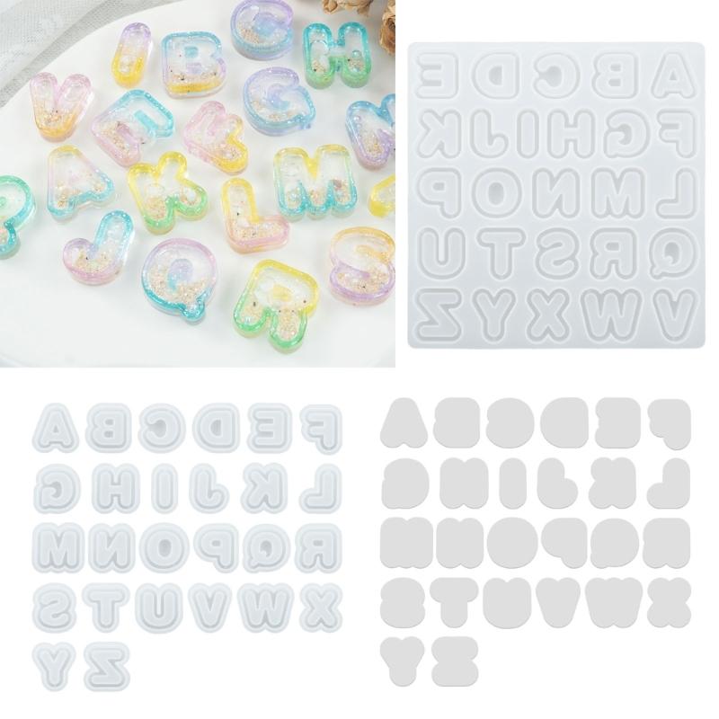 Letter Clay Molds Letter Keychain Moulds Letter Craft Mould Silicone Material Epoxy Resin Mould for DIY Pendant Keychain