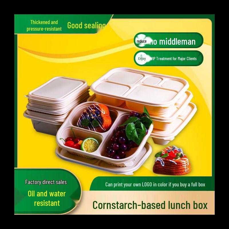 Shenghua Heyiyuan Eco-Friendly Corn Starch Multi-Compartment Meal Box